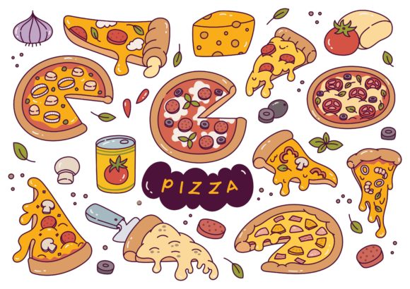 Download Hand Drawn Pizza Doodle - Pizza Collection