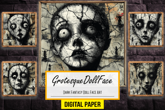 Download Dark Fantasy Doll Face Artwork Backdrop - Dark fantasy Collection